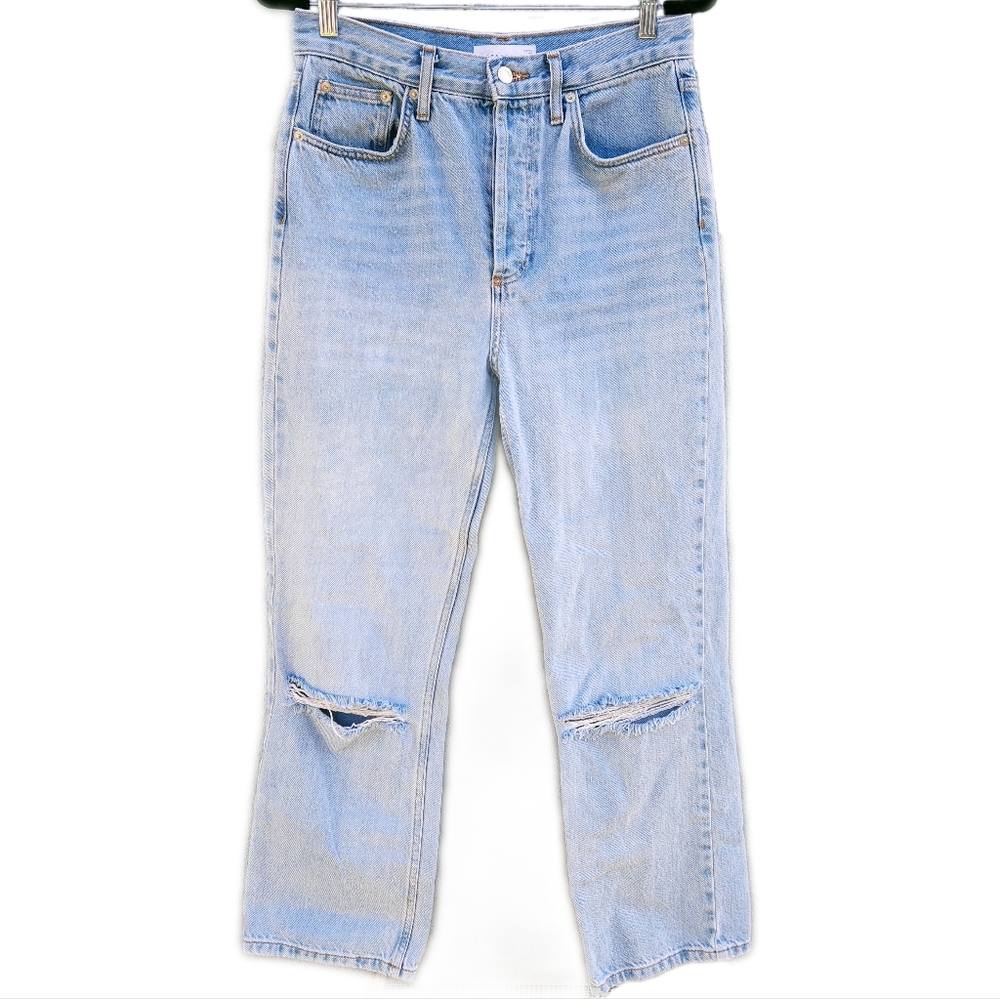 Topshop Ripped Straight Leg Jeans Size 30
